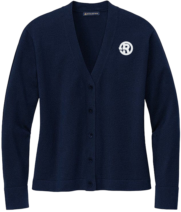 Brooks Brothers - Women's Cotton Stretch Cardigan Sweater in Navy with White RAWSO logo