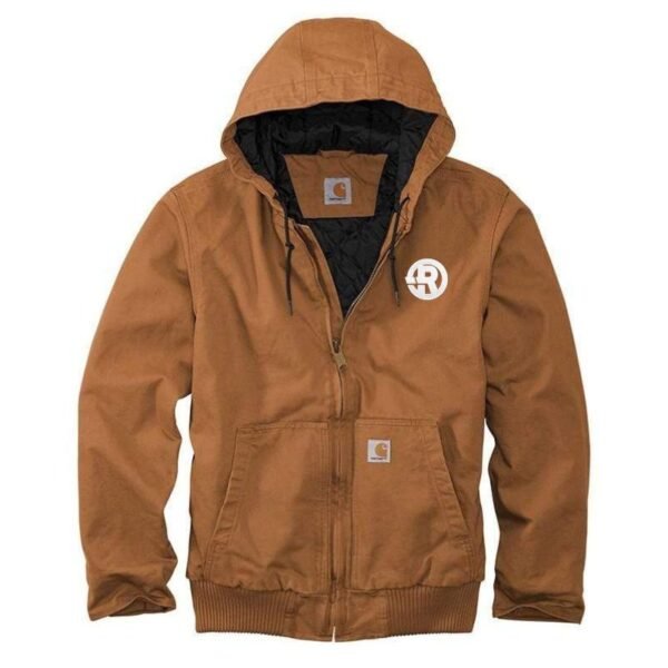 Carhartt - Men's Washed Duck Loose Fit Active Jac in Carhartt Brown with White RAWSO logo