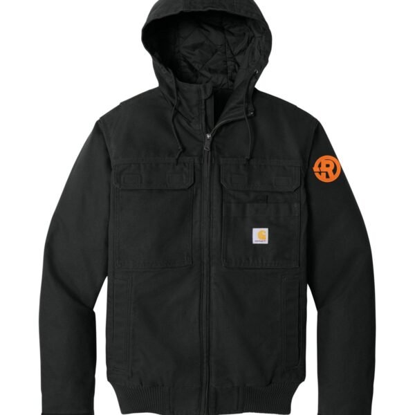 Carhartt - Men's Full Swing® Washed Duck Active Jac in Black with Orange RAWSO logo