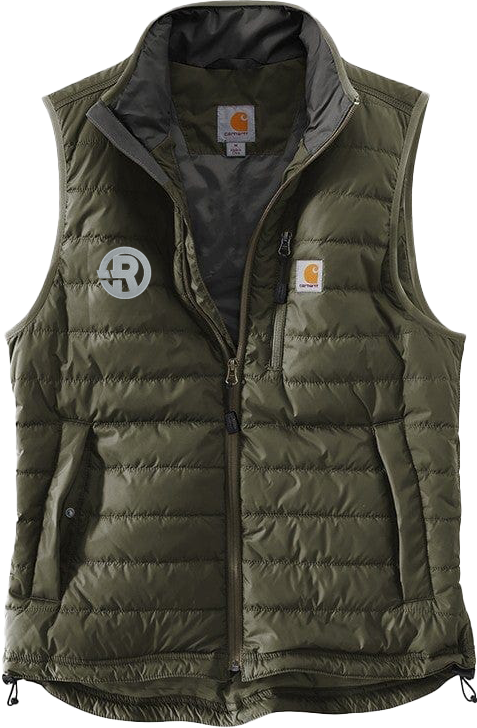 Carhartt - Men's Gilliam Relaxed Fit Vest in Moss with Silver RAWSO logo