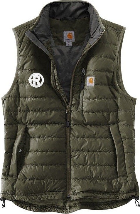 Carhartt - Men's Gilliam Relaxed Fit Vest in Moss with White RAWSO logo