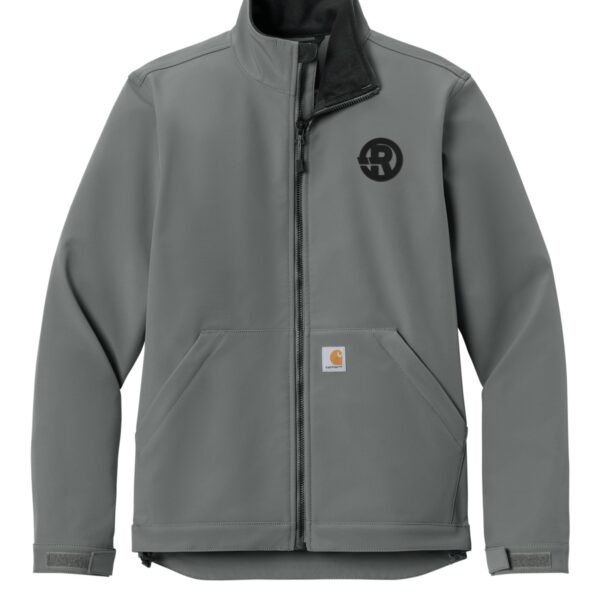 Carhartt - Men's Rain Defender® Soft Shell Jacket in Steel with Black RAWSO logo