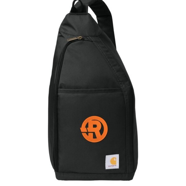 Carhartt – 10L Sling Bag in Black with Orange RAWSO logo