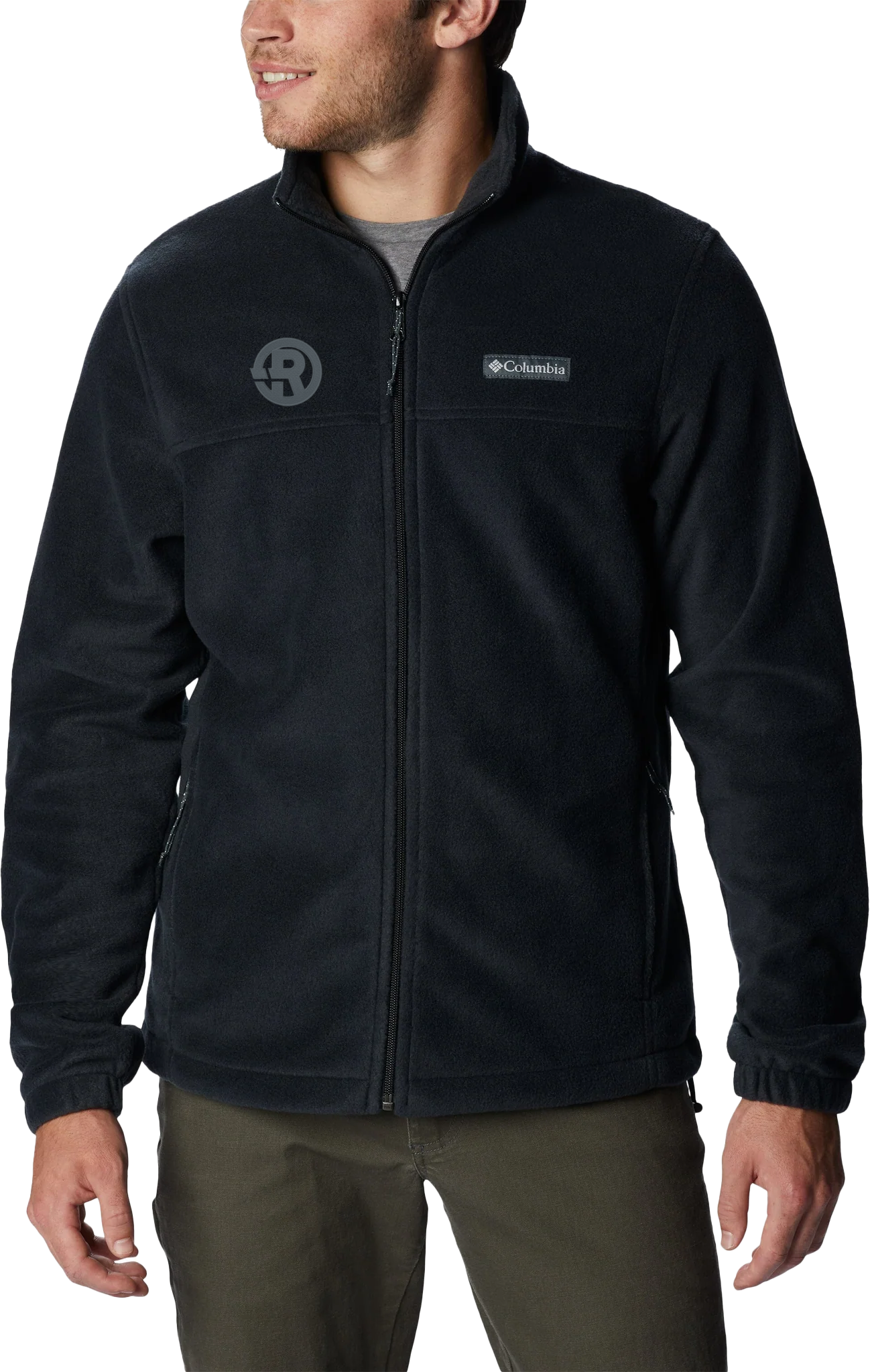 Columbia - Men's Full-Zip Steens Mountain™ Fleece Jacket in Black with Grey RAWSO logo