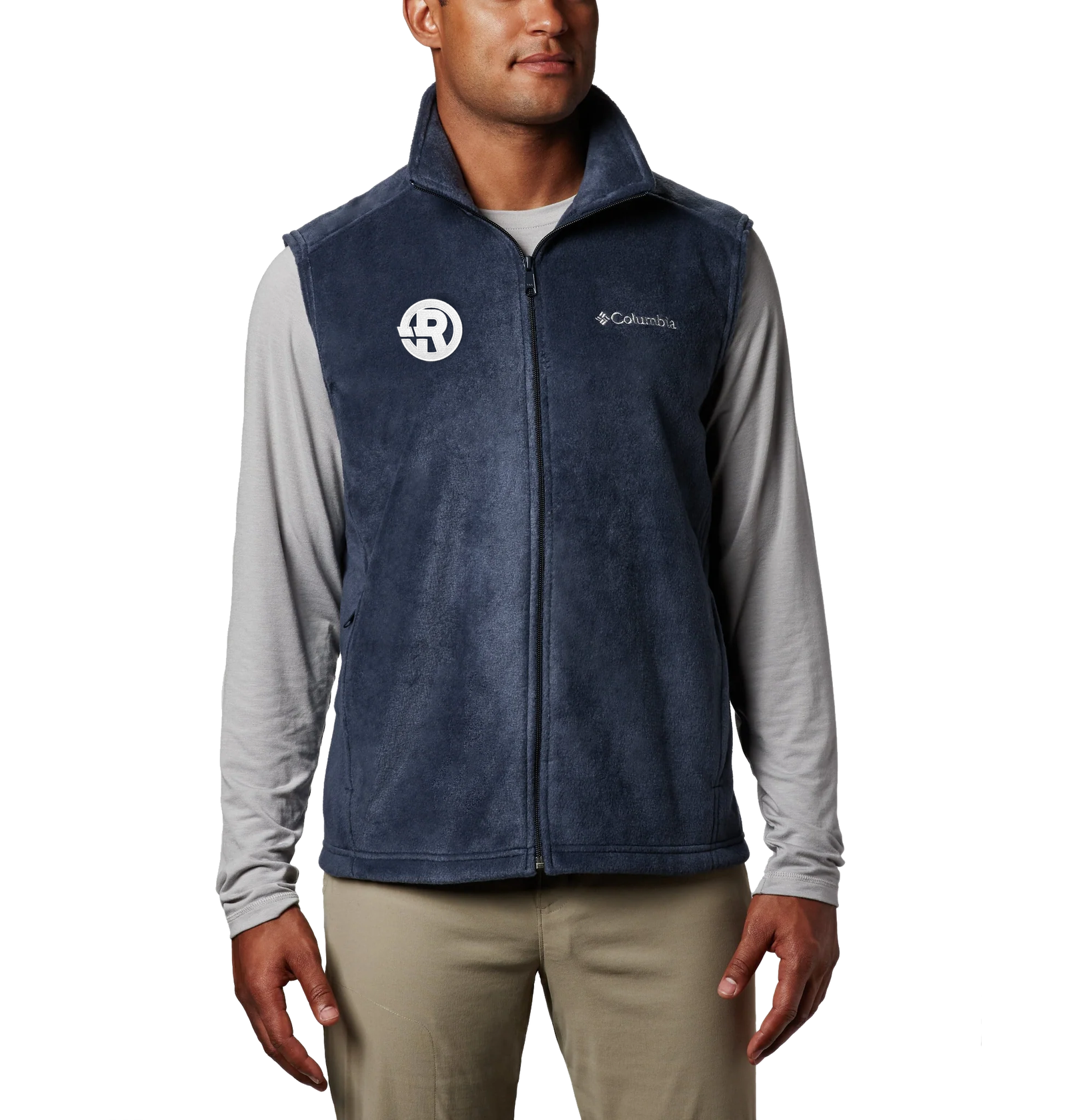 Columbia - Men's Steens Mountain™ Fleece Vest in Collegiate Navy with White RAWSO logo