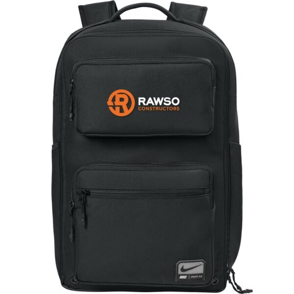 Nike – Utility Speed Backpack 2.0 in Black with Full Logo (Orange R / White RAWSO) RAWSO logo