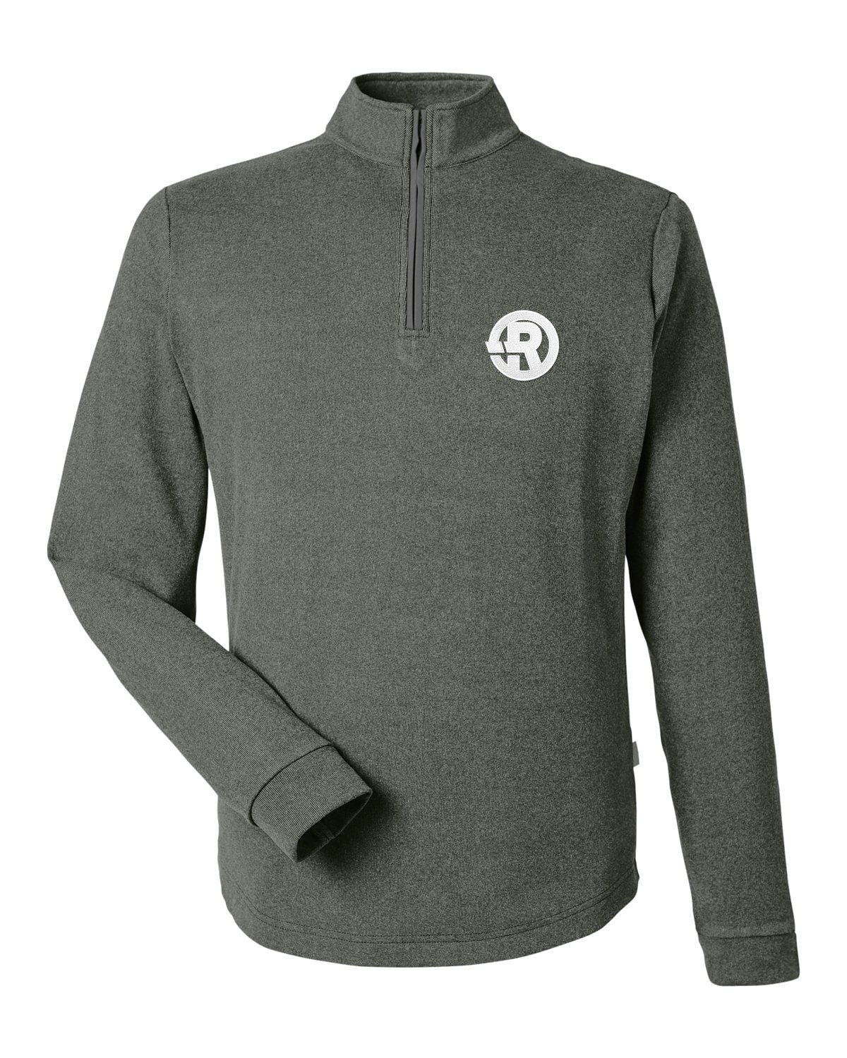 Swannies Golf - Men's Emery Quarter-Zip in Grey with White RAWSO logo