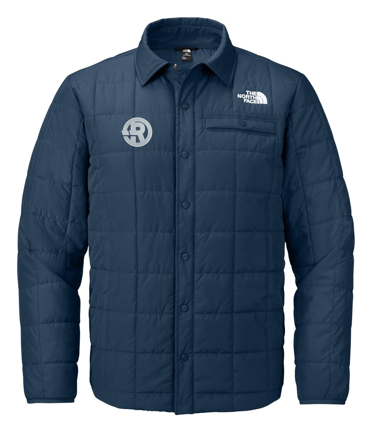 The North Face - Men's Iron Drift Quilted Shirt Jacket in Summit Navy with Silver RAWSO logo
